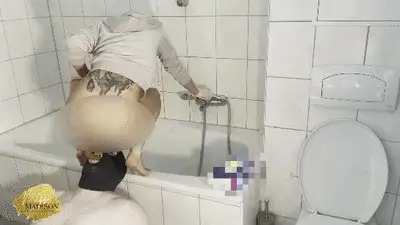 Schmutzige Miss Madison Deutschland - Shit and cum in the slave's mouth