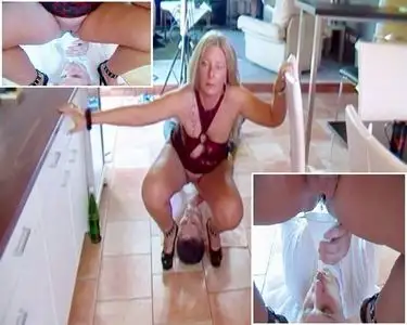 RosellaExtrem - Slave with a hopper filled with piss!