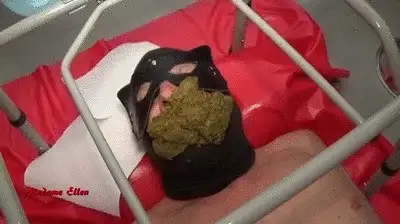 Madame Ellen Expert in scat - Madame Ellen`s personal toilet in chastity filled 5x with shit