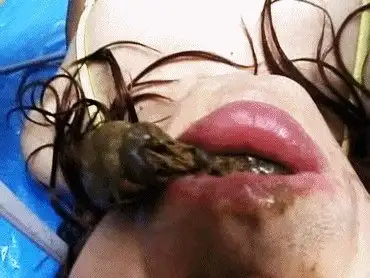 Toilet Slaves Scatology - Young goddess scats into slave mouth