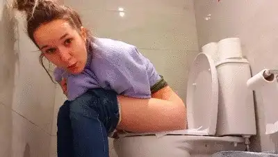Carla Santos - Bloated In Restaurant Toilet
