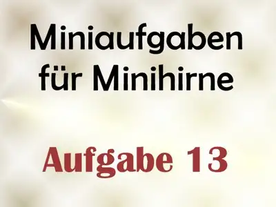 HERRIN LADY ANJA - Miniaufgabe für Minihirne - Aufgabe 13