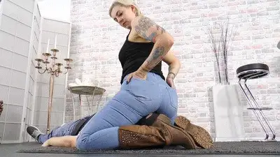 Boss Girls Productions - Facesitting in hard, tight jeans! - small version