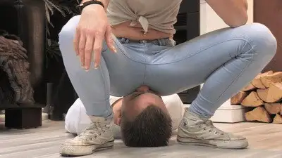Boss Girls Productions - He's punished with jeans facesitting by Faye!