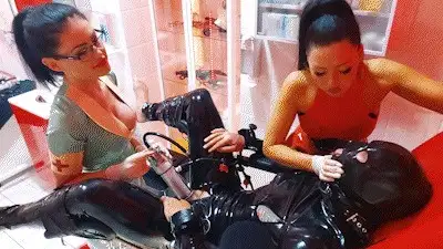 Mistress BlackDiamoond - Coerced milking with milking machine (SD Video)