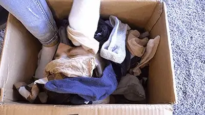 Madame Marissa - Slave buried in a box of stinky socks