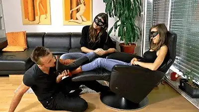 Madame Marissa - My foot slave has to serve my friend as well!