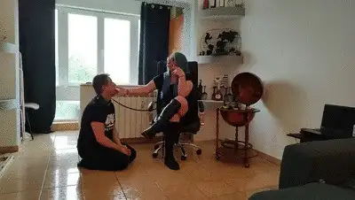 EATINGALLSHITFROMGODDESSES - Goddess Becca and Faith - boots worship at first session