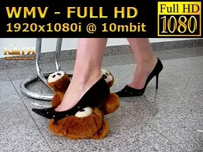 Mistress Katjas Clips & Pictures - 06-005 - Crushing the little Teddy (WMV - FULL HD - High Definition)