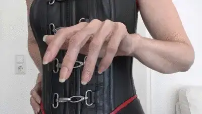 Lady Victoria Valente - Hand fetish long natural fingernails show