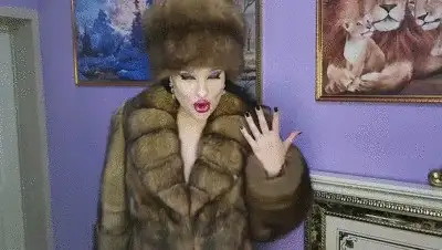 Princess18 - Man found my fur coat and cum on it