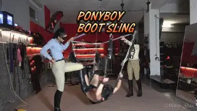 Gaia Femdom - MISTRESS GAIA - PONYBOY BOOT SLING - HD