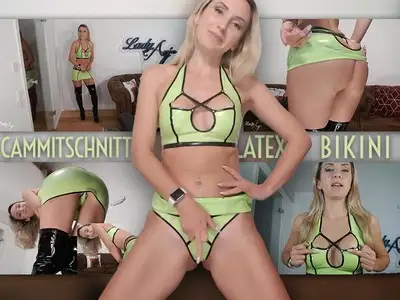 HERRIN LADY ANJA - Neon Latex Bikini Teasing (Livecam Mitschnitt)