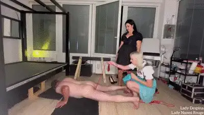 Lady Despina - Oktoberfest groper trampled Part 03: Prone position and CBT