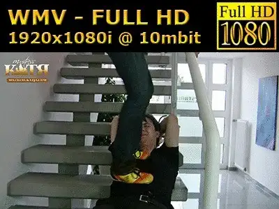 Mistress Katjas Clips & Pictures - 07-002 - Trampling my slave on the stairs (WMV - FULL HD - High Definition)