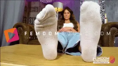 FETISHTAINMENT Femdom & Fetish - Lick the dirt off the socks of my big feet!