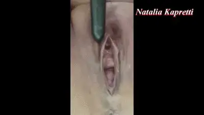 Natalia Kapretti - Vibrator into urethra and masturbating