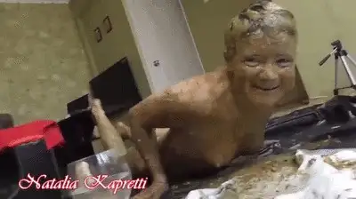 Natalia Kapretti - Kat, my living toilet, basking in shit
