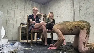 Mistress Marlena Extreme Dirty - My pig licks cow shit from Our legs