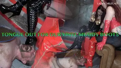 Lady Scarlet - LADY SCARLET - TONGUE OUT FOR OUR VINYL MUDDY BOOTS hd (real mud)