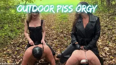 Valentina Lux - Outdoor piss orgy!