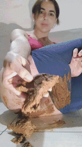 Playing with my shit and my shitty yoga pants!