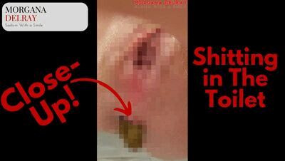 Shitting In the Toilet Closeup
