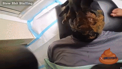 Ebony Shits Stew and Stuffs it into Subs Mouth