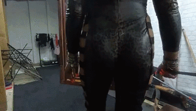Mistress Anita and Faith whipping and ballbusting in cage part 6