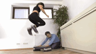 Slaves hands crushed during step workout (small version)