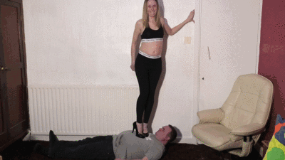 Danielle Tramples Her Slave In Different Shoes Part 1
