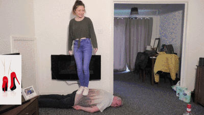New Girl Trampling In Sneakers