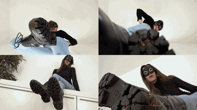 Cleaning my boots on your face and your tongue