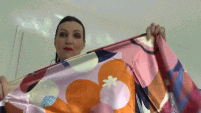 Beautiful satin headscarf demonstration, Joi Lady Victoria Valente