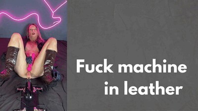 leather in fuck machine