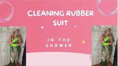 cleaning in the shower rubber