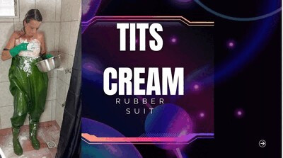 tits and rubber suit