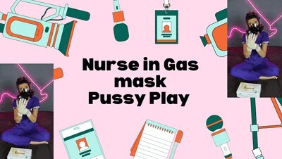 nurse in gas mask