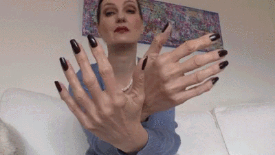 Elegant, dark fingernails, hand fetish, JOI Lady Victoria Valente