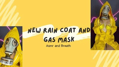 new rain suit and gas mask asmr