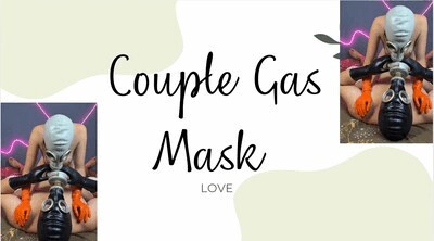 couple in gas mask love