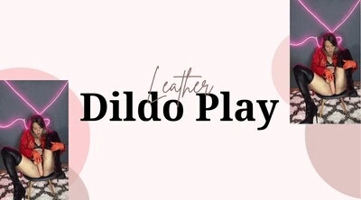 leather dildo play