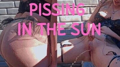 Sunlit Outdoor Pee  I Couldnt Hold It Anymore in Lingerie