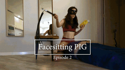294 Facesitting toilet Pig 2 - scat and farting